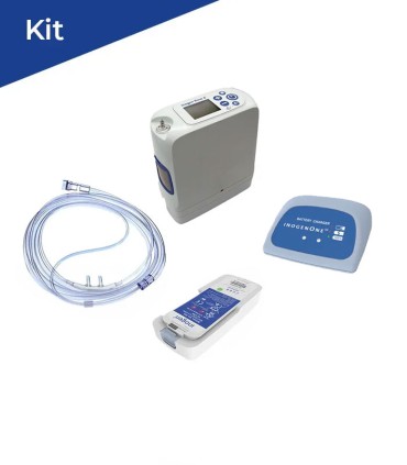Inogen Rove 6 kit "Vita Attiva" con Caricabatterie e Batteria Extra 8 celle